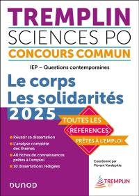 Tremplin Sciences Po, concours commun, 2025 : IEP, questions contemporaines : le corps, les solidarités