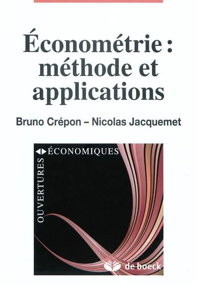 Econométrie : méthodes et applications