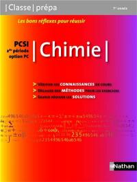 Chimie : PCSI 2e période option PC : 1re année