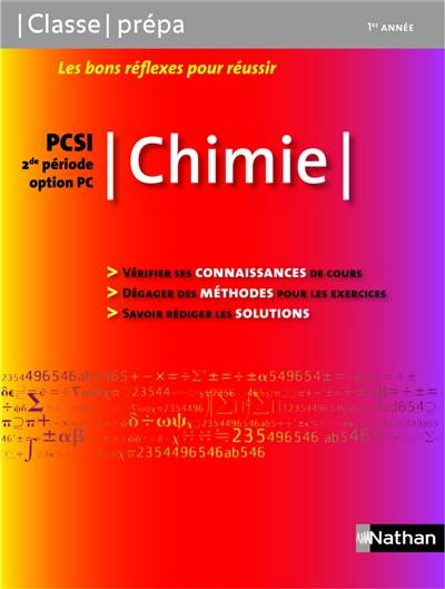 Chimie : PCSI 2e période option PC : 1re année