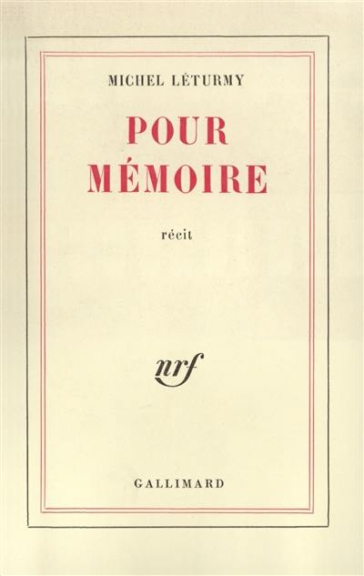 Pour mémoire