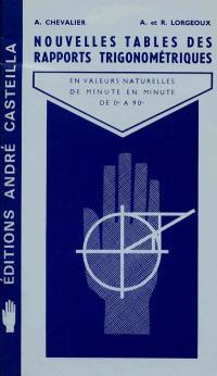 Nouvelles tables des rapports trigonométriques en valeurs naturelles de minute en minute, de 0 degré à 90 degrés
