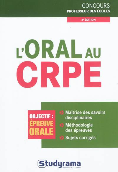 L'oral au CRPE