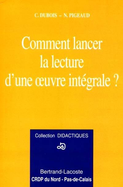 Comment lancer la lecture d'une oeuvre intégrale ?