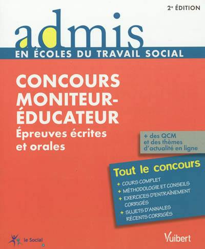 Concours moniteur-éducateur : épreuves écrites et orale