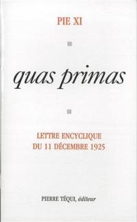 Quas primas : sur la royauté du Christ