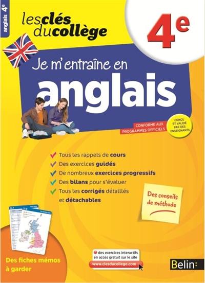 Je m'entraîne en anglais, 4e