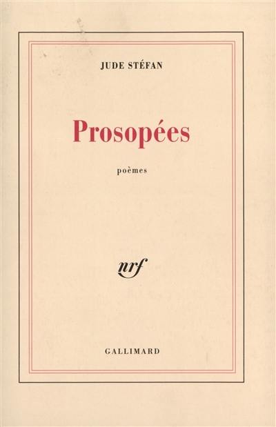 Prosopées : poèmes