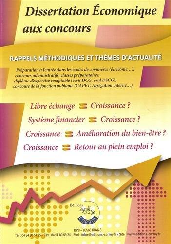 Dissertation économique aux concours : rappels méthodiques et thèmes d'actualité