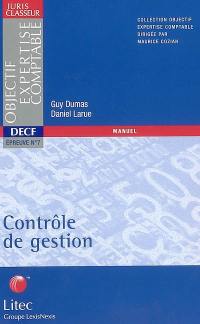 Contrôle de gestion 2002 : DECF, épreuve n° 7