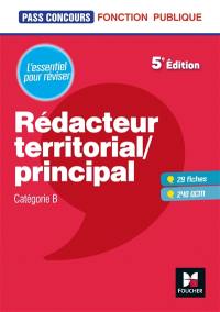 Concours rédacteur territorial, principal : catégorie B