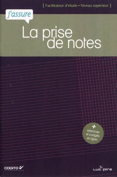 La prise de notes : exercices et corrigés en ligne