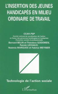 L'insertion des jeunes handicapés en milieu ordinaire de travail