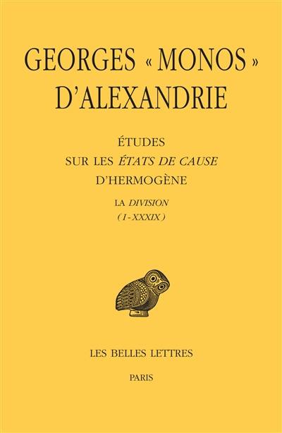 Etudes sur les Etats de cause d'Hermogène : La division