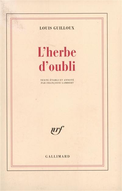 L'Herbe d'oubli