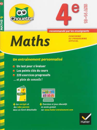 Maths 4e, 13-14 ans