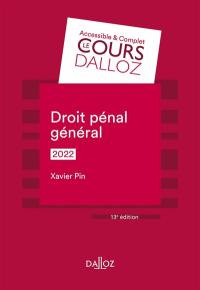 Droit pénal général : 2022