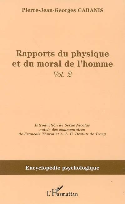 Rapports du physique et du moral de l'homme. Vol. 2