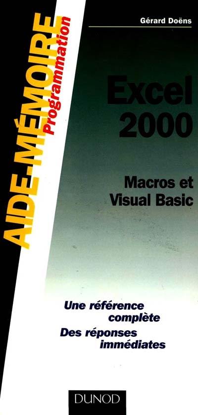 Excel 2000 : macros et Visual Basic