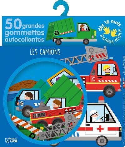 Les camions : 50 grandes gommettes autocollantes