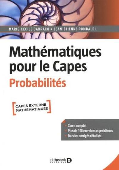 Mathématiques pour le Capes. Probabilités