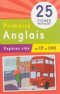 Primaire anglais : repères clés, du CP au CM2 : 25 fiches pratiques