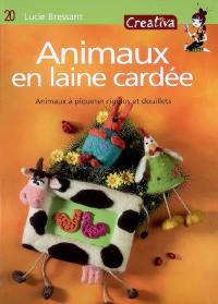 Animaux en laine cardée : animaux à piqueter rigolos et douillets