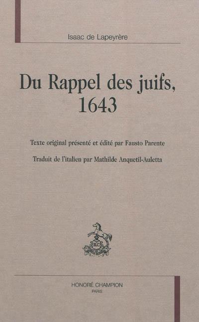 Du rappel des Juifs : 1643