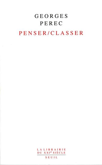 Penser, classer