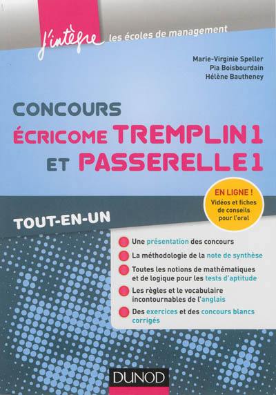 Concours Ecricome Tremplin 1 et Passerelle 1 : tout-en-un