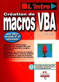 Création de macros VBA 6 pour Office versions 97 et ultérieurs