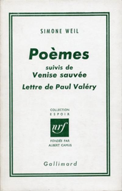 Poèmes. Venise sauvée