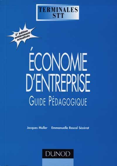 Economie d'entreprise, terminales STT : guide pédagogique