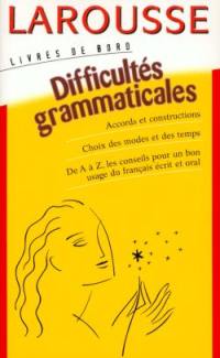 Difficultés grammaticales