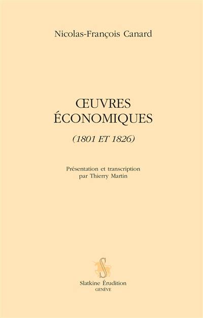 Oeuvres économiques (1801 et 1826)