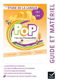 Pop parcours personnalisés, étude de la langue CE1, CE2 : guide et matériel