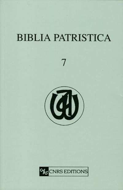 Biblia patristica : index des citations et allusions bibliques dans la littérature patristique. Vol. 7. Didyme d'Alexandrie