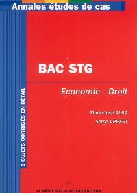 Bac STG, économie-droit : 5 sujets corrigés en détail