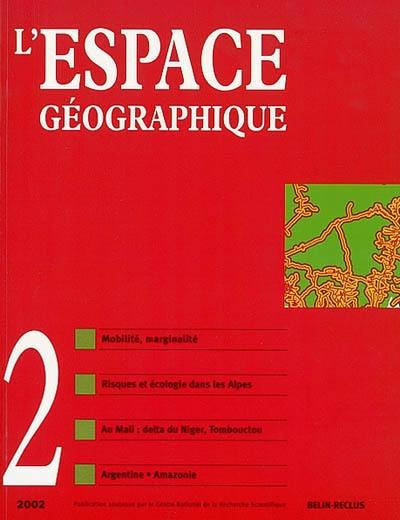 Espace géographique, n° 2 (2002)