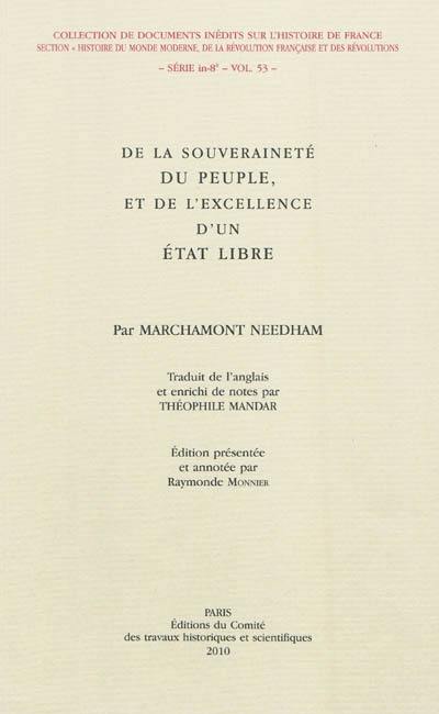 De la souveraineté du peuple, et de l'excellence d'un Etat libre