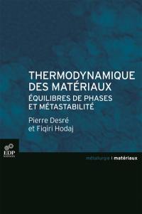 Thermodynamique des matériaux : équilibres de phases et métastabilité