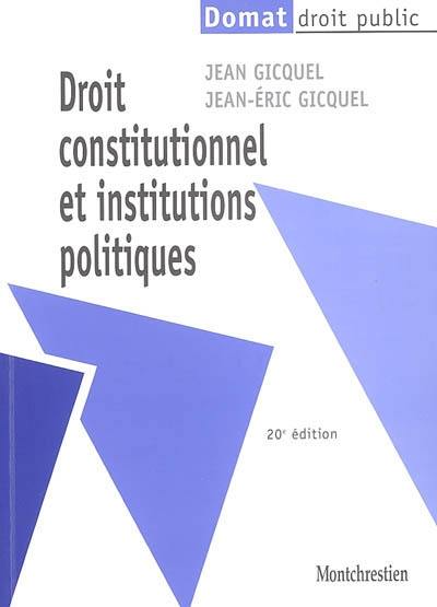 Droit constitutionnel et institutions politiques