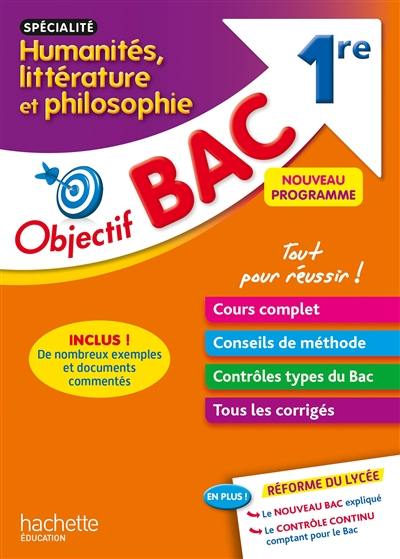 Humanités, littérature et philosophie spécialité 1re : nouveau programme