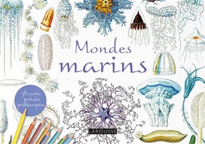 Mondes marins : 36 cartes postales prédécoupées