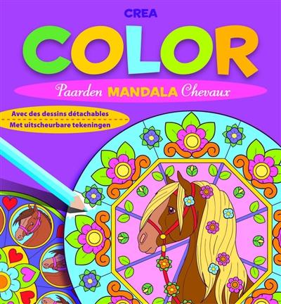 Crea color mandala : paarden. Crea color mandala : chevaux