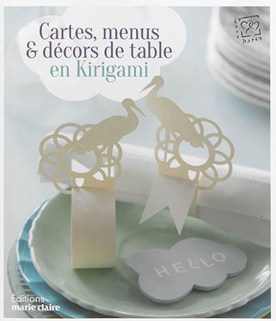 Cartes, menus et décors de table en kirigami