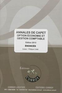 Annales de CAPET, option économie et gestion comptable : énoncés