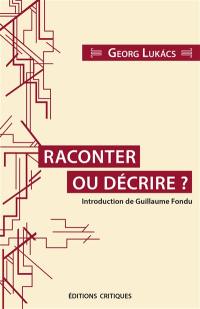 Raconter ou décrire ?