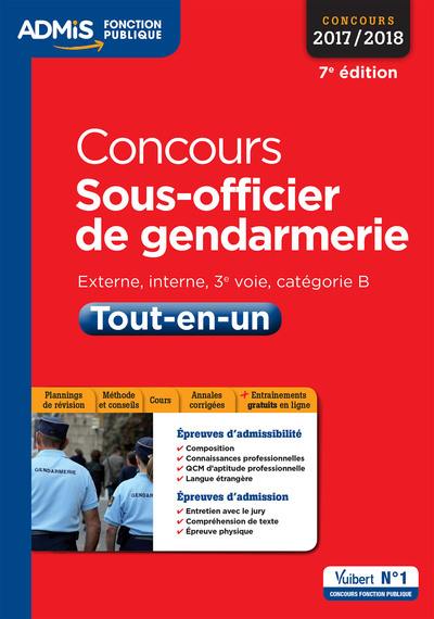 Concours sous-officier de gendarmerie : externe, catégorie B : tout-en-un