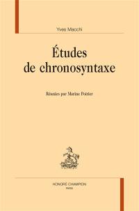 Etudes de chronosyntaxe